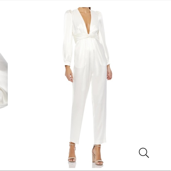 Ieena by Mac Duggal White Jumpsuit - Picture 2 of 6